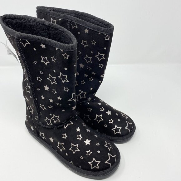 Airwalk EMMA Black Stars Junior Girls Winter Boots Size 3 - Picture 4 of 11